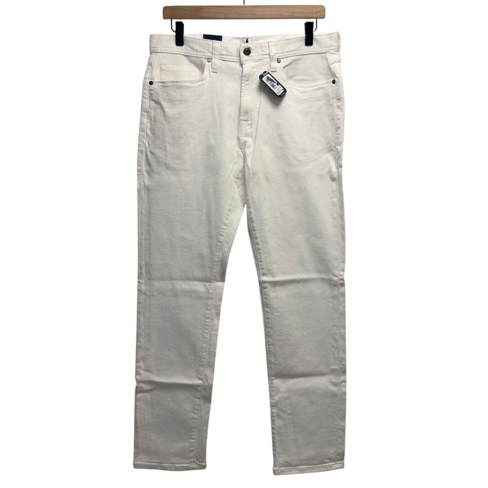 Johnnie O NEW Men's 32x30 Hobie Straight Leg White Denim Stretch 5-Pocket Jeans